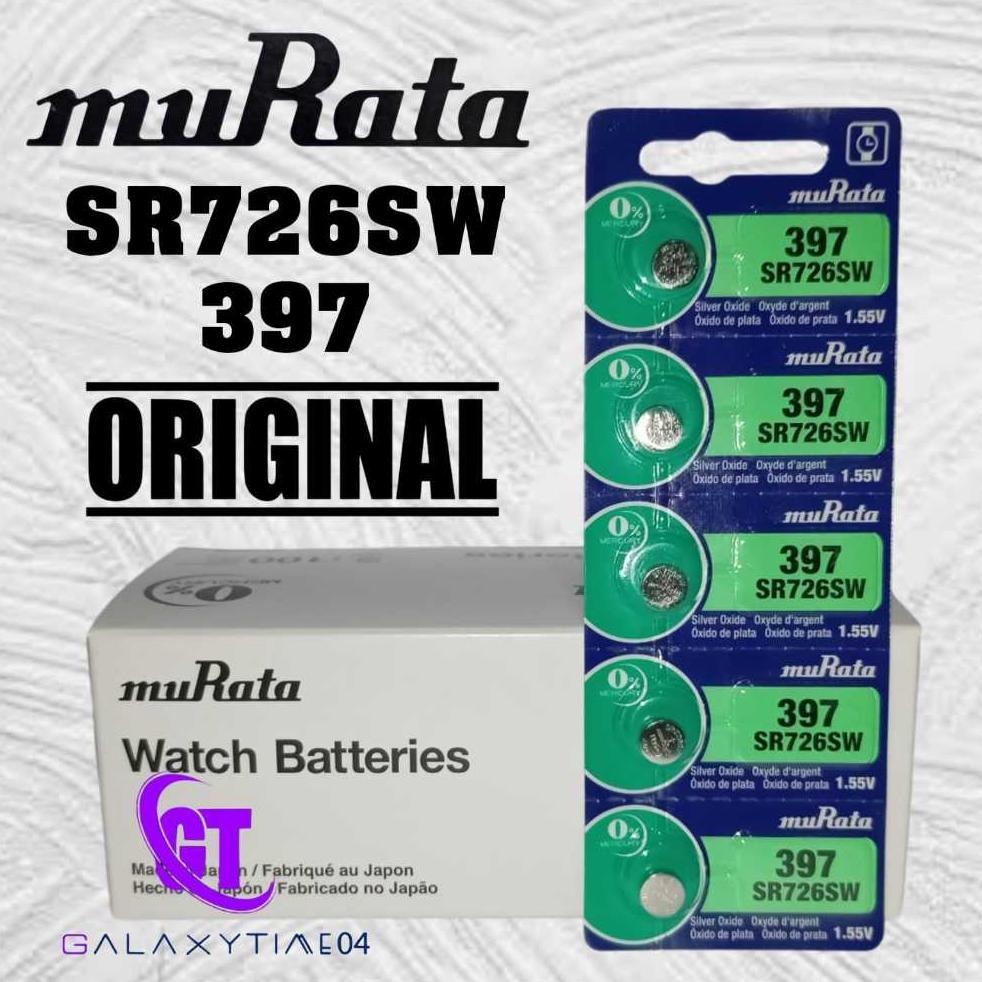 Baterai Sr726Sw 397 Murata Original Made In Japan Batrai Sr726 Sr726W Sr59 396 Perlembar Isi 5 Pcs