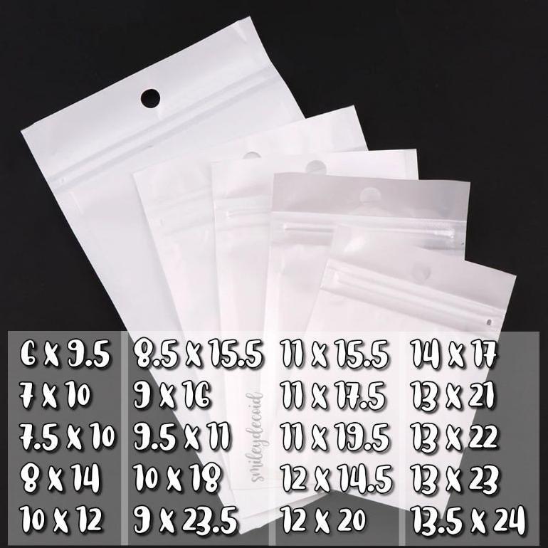 promo terbaru plastik klip ziplock putih susu transparan sticker storage bag aksesoris banyak ukuran