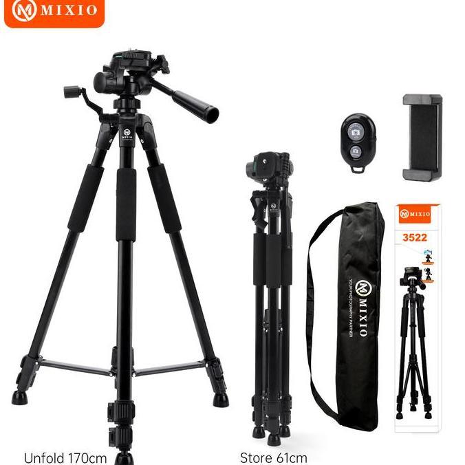MIXIO 3522 170CM PREMIUM Tripod+Bluetooth Remote+Bag Profesional