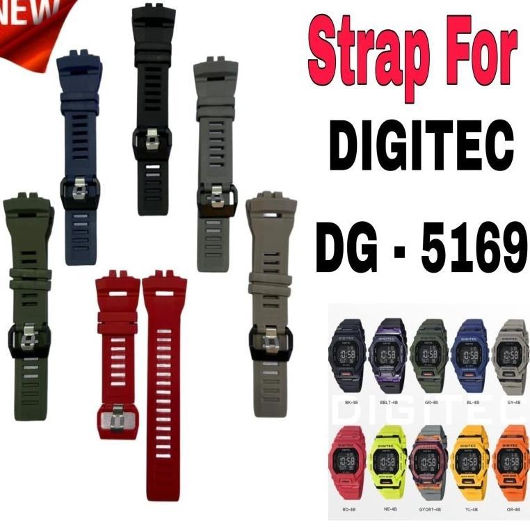 Strap Jam Tangan Digitec Dg 5169 / Dg-5169T / Dg5169T / Dg5169 /  Dg 5169T Tali Digitec Rubber