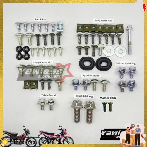 Baut Body Satria Fu Full Set / Baut Satria Fu Full Body Murah Berkualitas