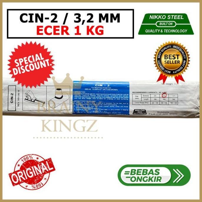 Murah Kawat Las Ancuran Nikko Cin-2 2,6Mm Nikko Steel Cin 2 2.6Mm (1 Kg) Kawat Las Cor Ancuran Nikko