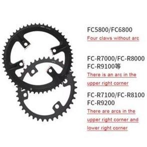 RIRO DOUBEL CHAINRING BCD 110MM 4 BOLT FOR SHIMANO CHAIN RING BCD 110 MM SEPEDA ROADBIKE TERBATAS