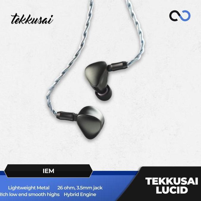 Murah Tekkusai Lucid Iem 8Mm Hybrid Quad-Driver Balanced In-Ear Monitor / Earphones