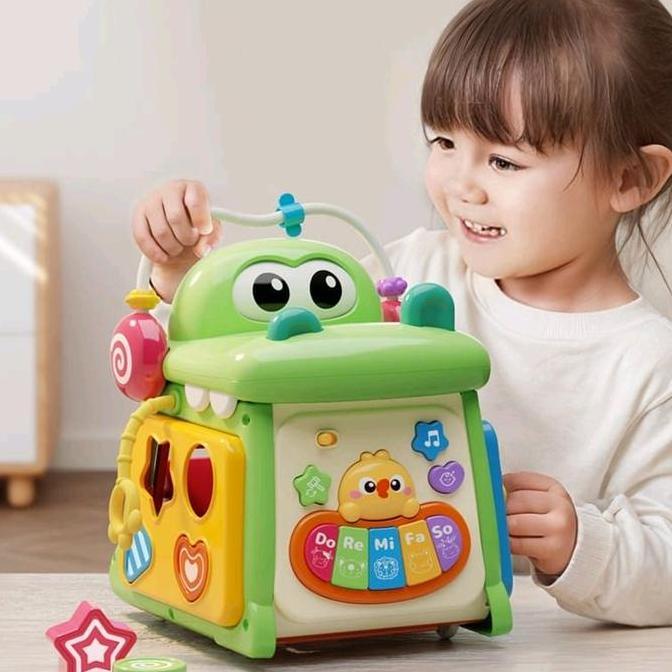 Promo Mainan Kubus Musik Edukasi Anak Montessori Bayi Kado Puzzle Balita Piano Baby Toys Music Croco