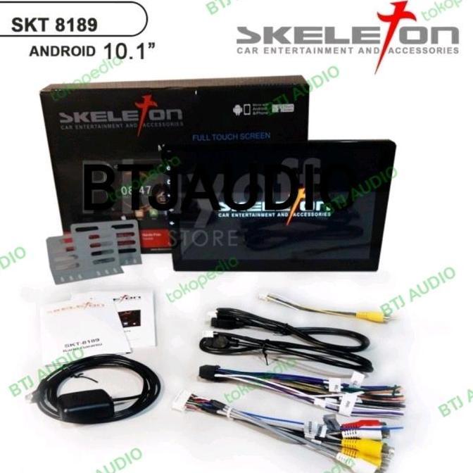 Promo Head Unit Tape Mobil Double Din Skeleton Android Os 9.0 Layar 10 Inch Cod