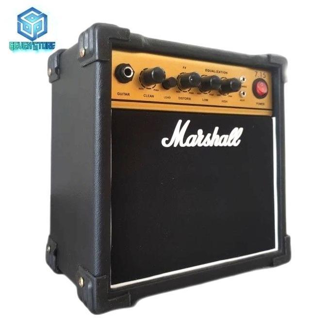 Flaro- Ampli Gitar Mini Sudah Distorsi Dan 3 Input Amplifier Equalizer Bass