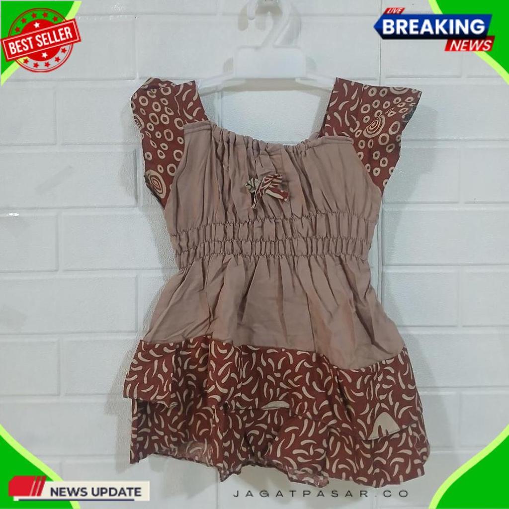 Exclusive Baju Tidur Rayon Anak/ Setelan Batik Anak Perempuan Usia 1-2 Tahun