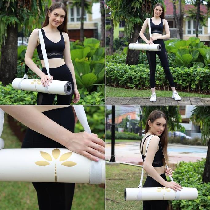Lengkap- Tali Matras Yoga / Commuter New Ungu Sekelas Lululemon