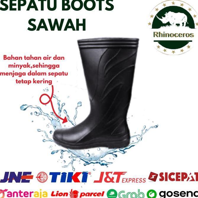 Sepatu Boots Motif Karet Sepatu Sawah Petani Pendek Elastis Sepatu Boots