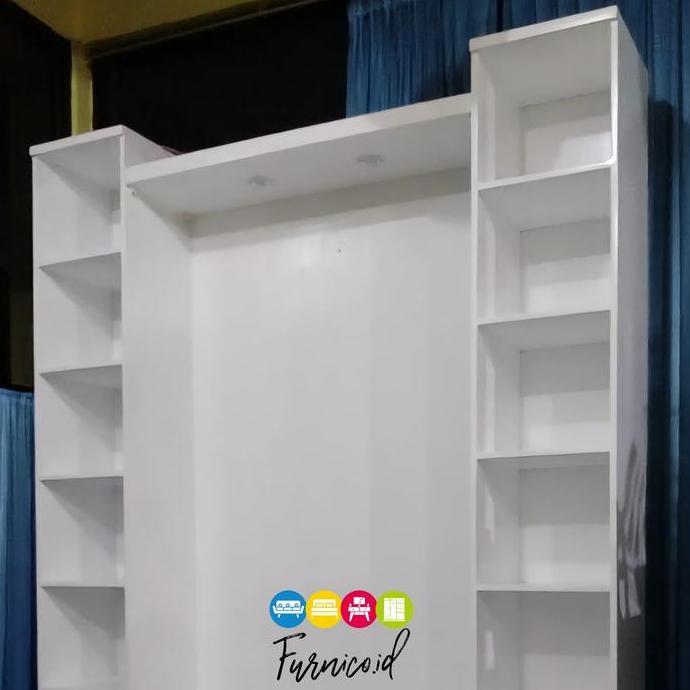 LEMARI PERPUSTAKAAN / Lemari Buku / Rak Buku Besar Kayu Asli Teakblok