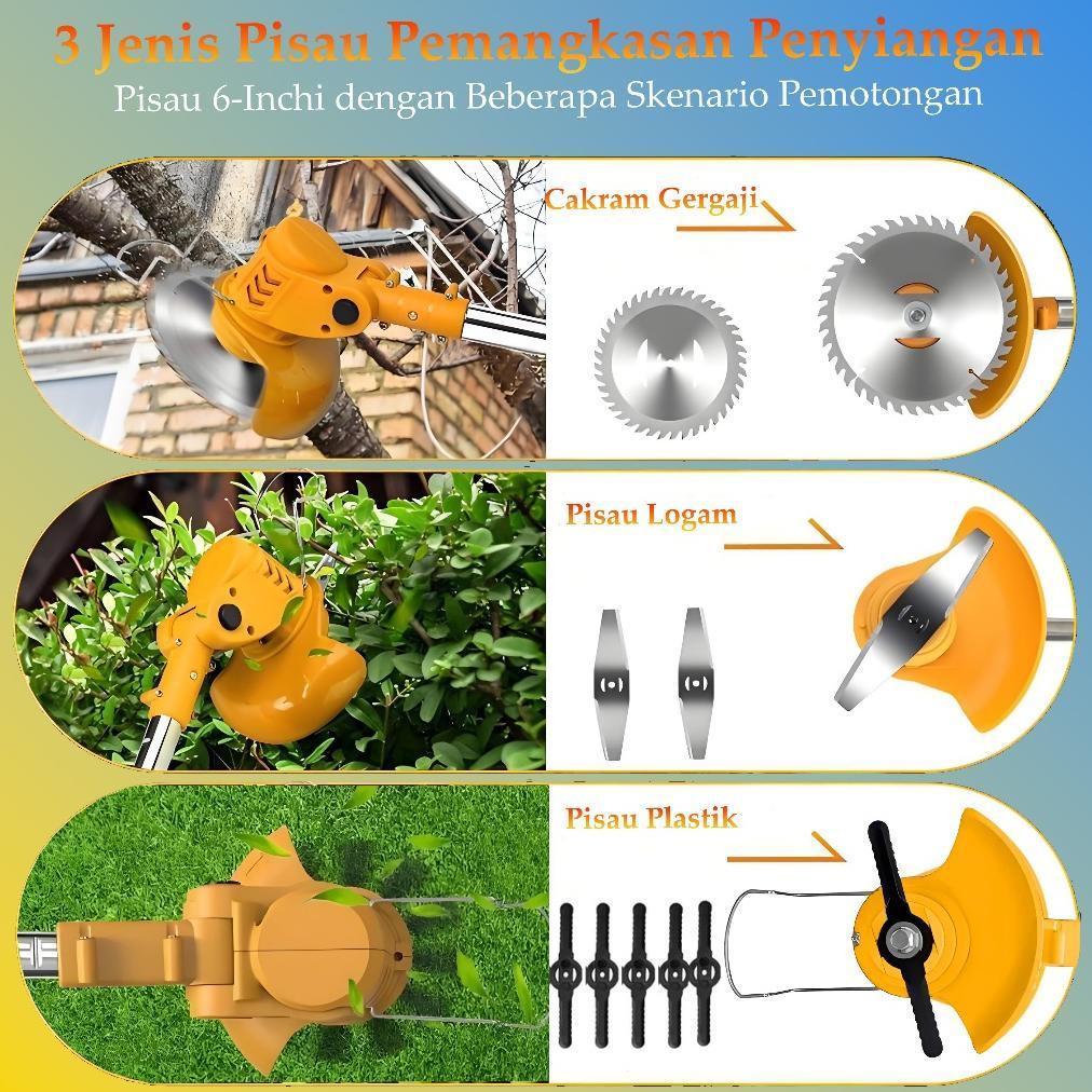 Teknologi Jerman 6000 R/Min Alat Potong Rumput Mesin Rumput Baterai Alat Pemotong Rumput Mesin Pemot