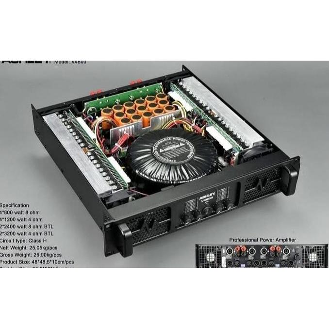 Promo Power Amplifier 4 Channel Ashley V4800 V-4800 4800 Original Cod