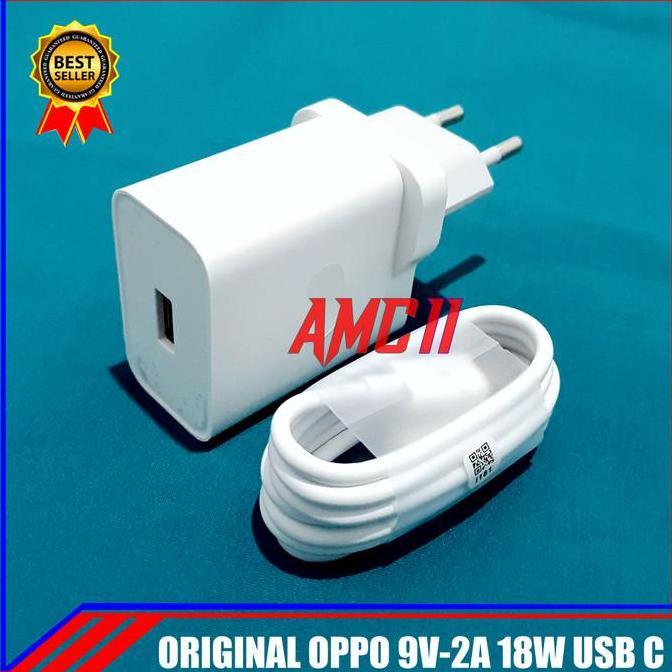 Charger Oppo A74 5G ORIGINAL 100% Fast Charging Type C 18 Watt