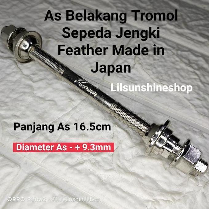 As Tromol Belakang Sepeda Onthel 28 Dan 26 Jengki Feather Japan