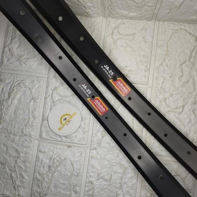 Rims Velg BMX 20 Murni ARAYA JA25 Rim Lubang 36H TAPAK LEBAR Alloy Single Wall Ada Brake Line Valve 
