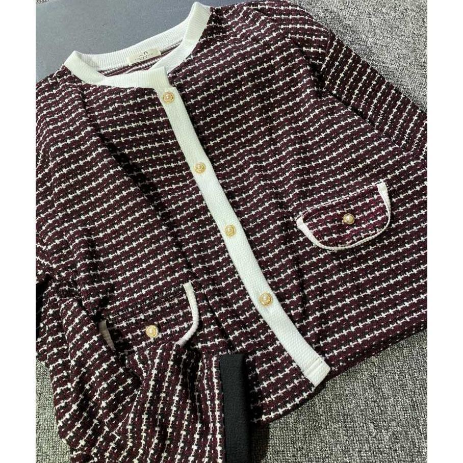 Momo Cardigan Tweed | Cardigan Tweed Koreanlokk