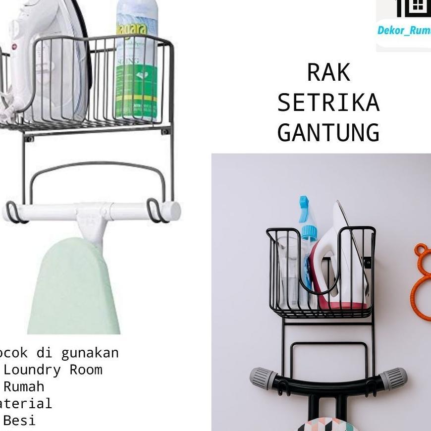Rak Setrika Gantungan Meja Setrika Keranjang Setrika Estetik Aesthetic Rapi