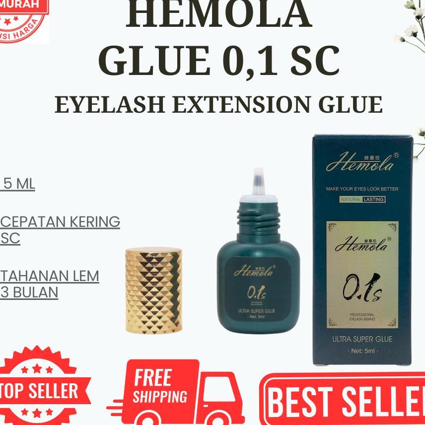 Hemola Ultra Super Glue 0.1Sc Super Strong Professional / Lem Eyelash Extension Tahan Lama Super Kua