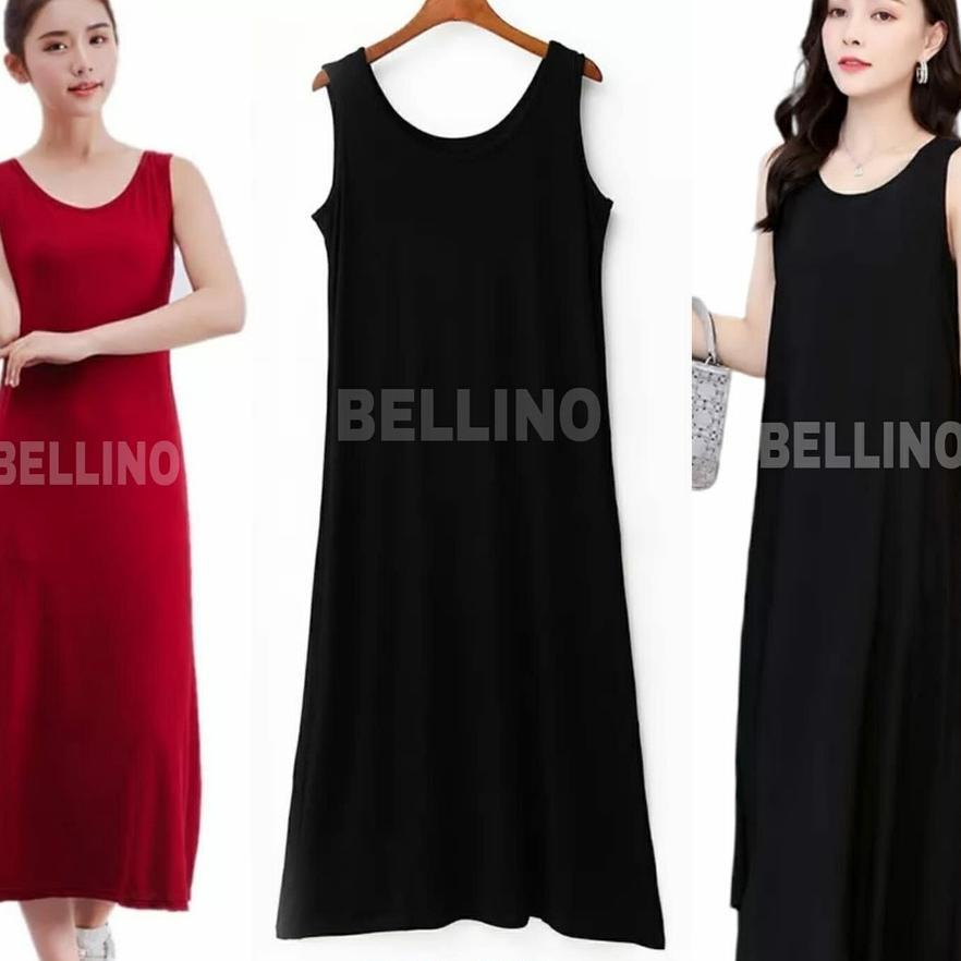 Inner Kaos Oblong Wanita Manset Lekbong Panjang Dalaman Gamis Dress Longdress Wanita Muat Jumbo Supe