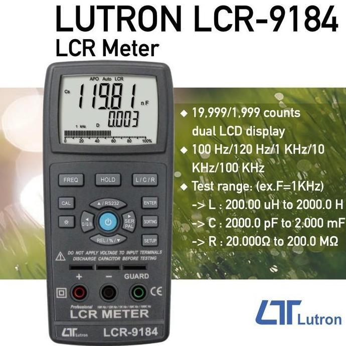 Sale Lutron Lcr-9184 Lcr Meter Dual Lcd Display