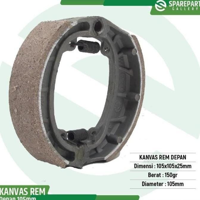 Kanvas rem depan selis sepeda listrik tromol lebar diameter 10cm