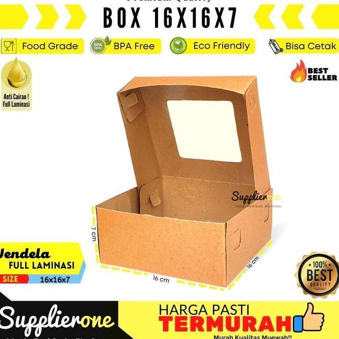 Lansungkirim- Dus Snack 16X16X7 25Pcs / Dus Kue / Dus Cemilan / Box Makanan