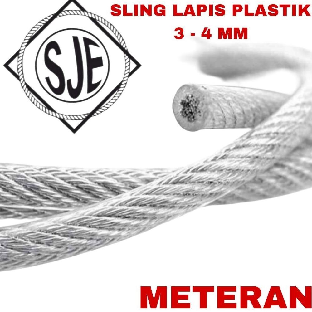 kawat seling baja lapis plastik 4mm/kawat sling baja lapis plastik 4mm/seling baja 4mm lapis plastik
