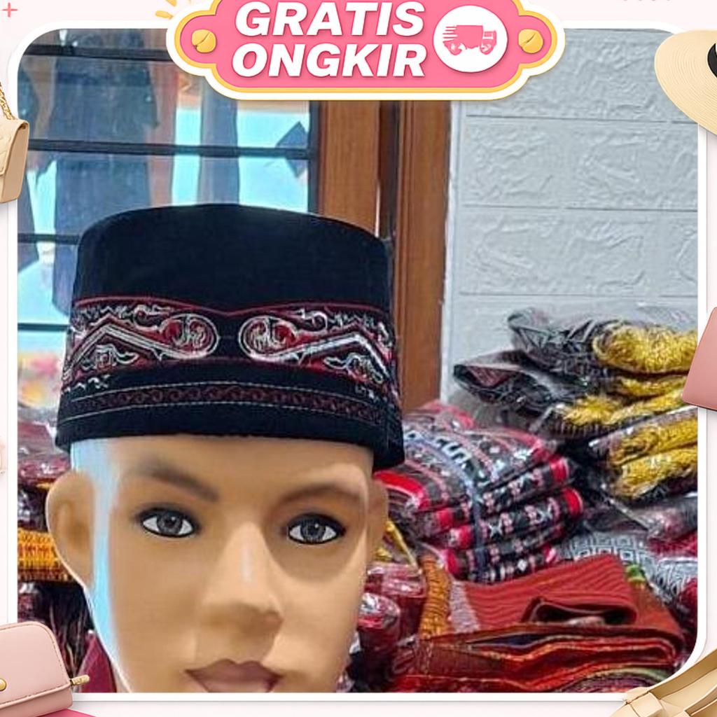 Topi Peci Songkok Batak - Topi Songkok - Topi Gorga Batak