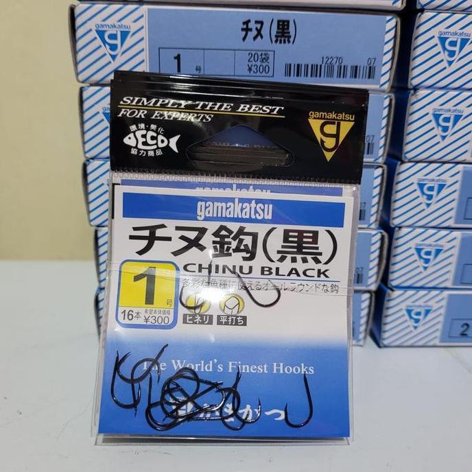 GAMAKATSU CHINU BLACK GAMAKATSU GEPENG GAMAKATSU TANPA LOBANG FD99