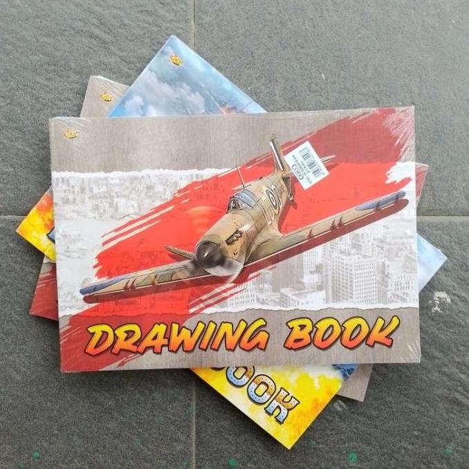 KIKY Buku Gambar Besar A2 Original 10 Lembar Kertas Tebal 27x38 cm Paket 5 Buku untuk Seni Mewarnai