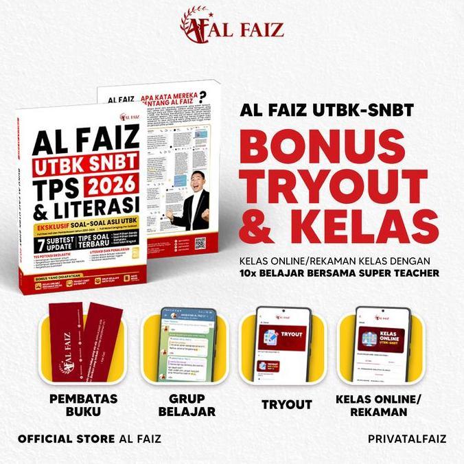 Buku AL FAIZ UTBK SNBT 2026 TPS DAN LITERASI TERLARIS|BEST QUALITY|BEST SELLER
