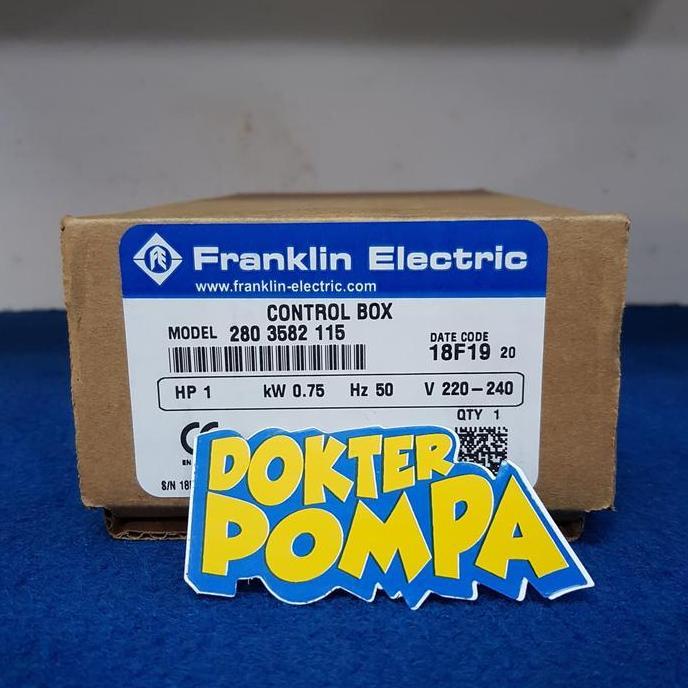 BEBAS ONGKIR - CONTROL BOX FRANKLIN 0.75 KW 1 HP
