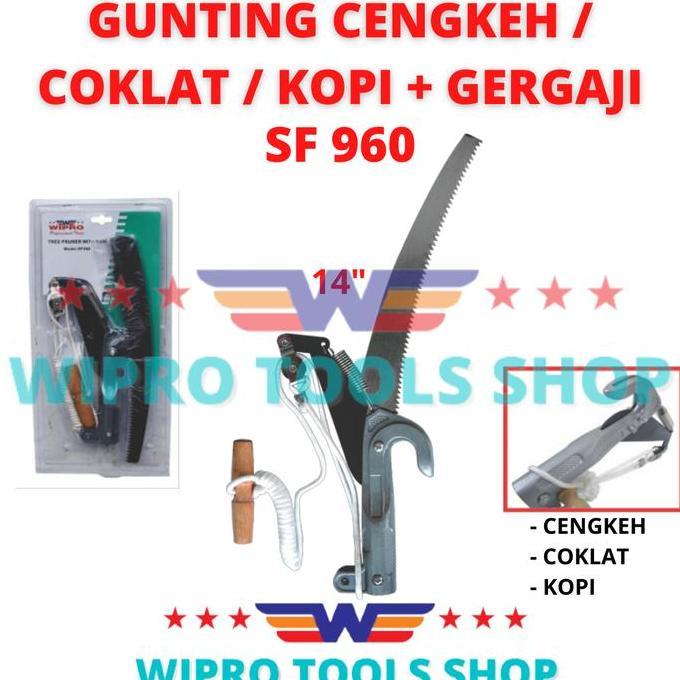 WIPRO Gunting Dahan Tarik +Gergaji Untuk Cengkeh / Coklat / Kopi SF960