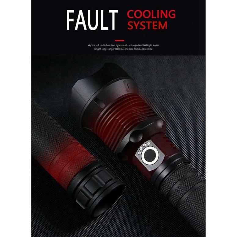 Senter LED XHP90.2 ORIGINAL 90.000 LUMENS Rechargeable ZOOM 1000 METERS WATERPROOF