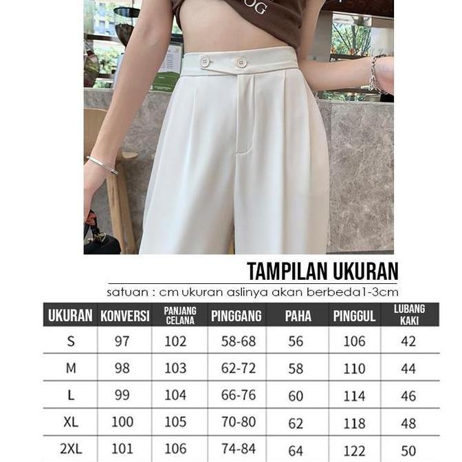 Keep- Tino Cjwp-H987 Pants Kulot Celana Kancing Hw Cullote Pants Hhist Nita Kulot Karet Casual Katun