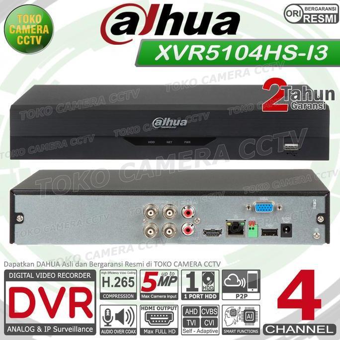 TERBARU - DVR RECORDER CCTV DAHUA 4 CHANNEL CCTV DAHUA 4CH 5MP