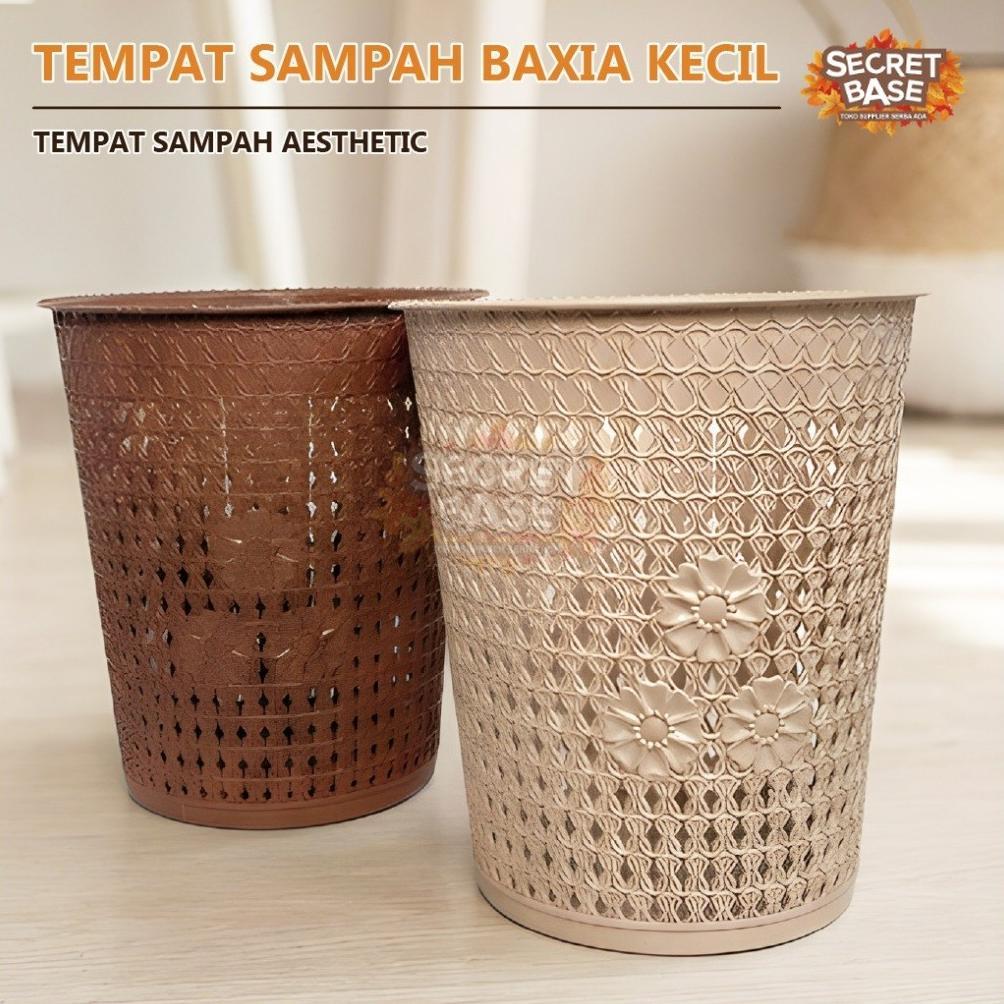 Tempat Sampah Baxia Kecil - Keranjang Sampah / Tempat Sampah Bulat / Tong Sampah Aesthetic Fast Movi