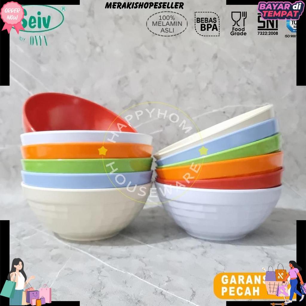 Seiv Dinner Bowl Round 6,5In Ratana Series Melamin Mangkok Makan Mangkuk Sedang Melamine 17Cm Lagi B