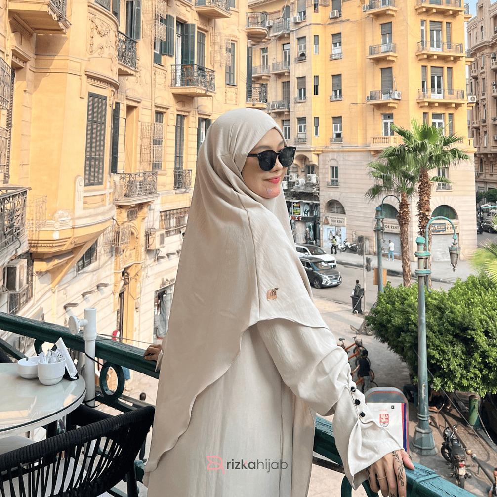 Original Rizka Hijab - Shafeeya Abaya Set French Khimar