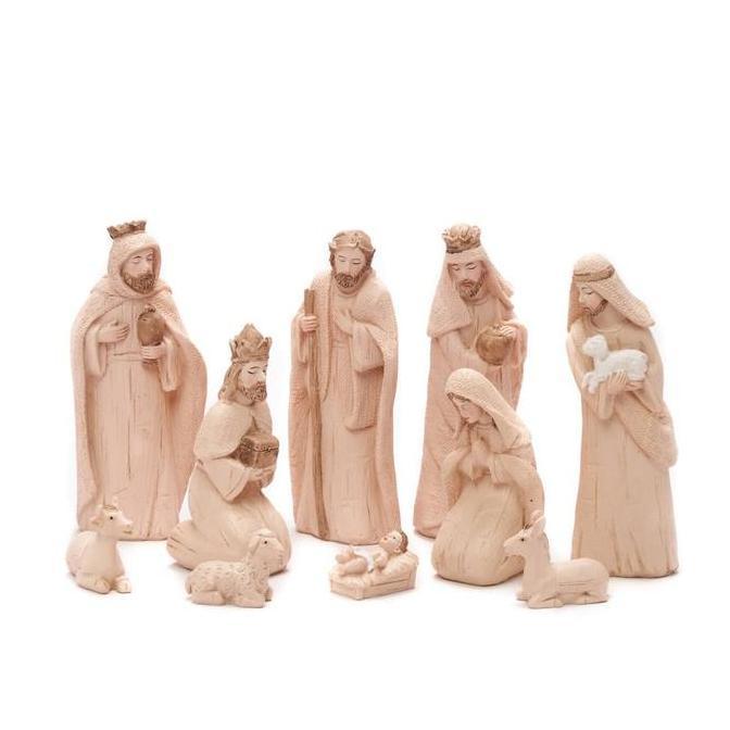 Patung Set Natal Pajangan Rohani Dekorasi Hiasan Patung Yesus Lahir Nativity Christmas Cradle Kualit