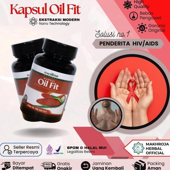 Happyfit- Kapsul Oil Fit 50 Kapsul - Suplemen Anti Virus Pendamping Gejala Hiv/Aids & Imun Booster B