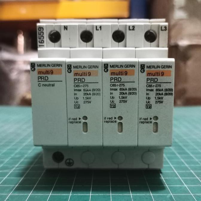 MERLIN GERIN MULTI9 PRD ARRESTER 65KA 4 POLE C NEUTRAL + C65R-275 SIAP KIRIM
