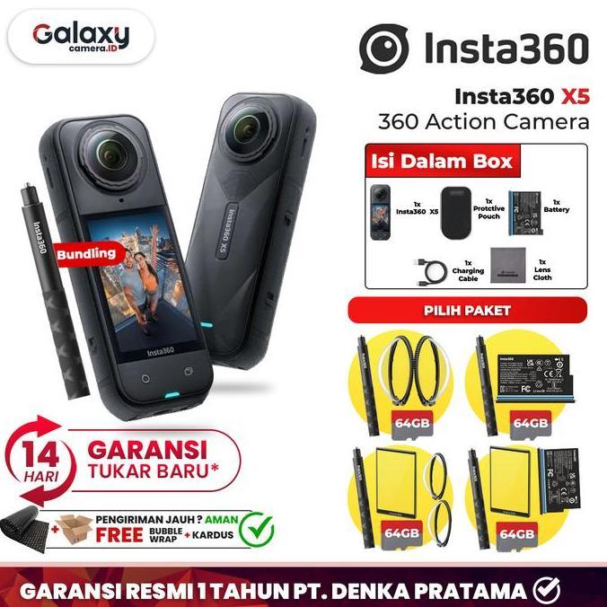 Insta360 X5 8K Action Camera 360 AI Insta 360 X 5 A.I Garansi Resmi