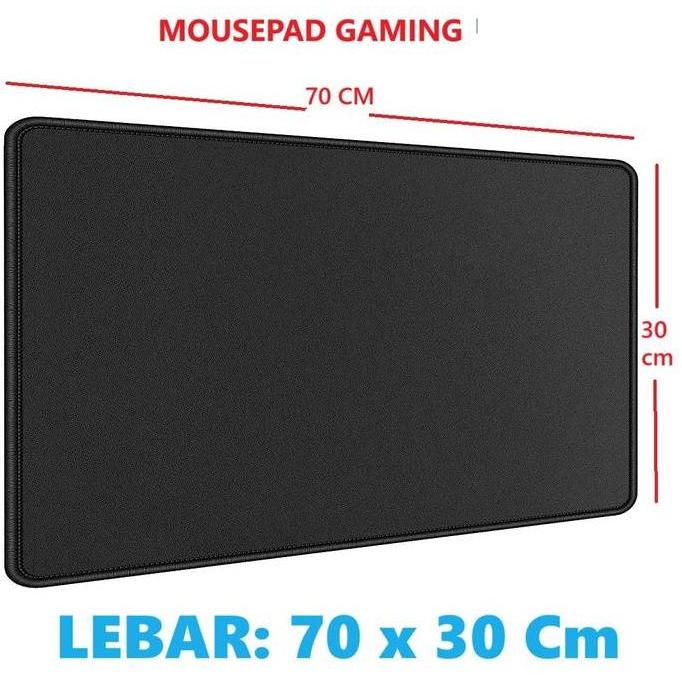 MOUSEPAD GAMING HITAM POLOS 70x30 Mouse pad 70 x 30 Cm