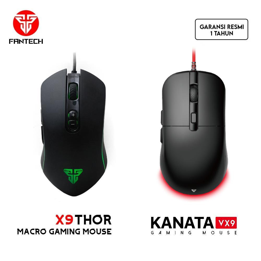 Fantech Thor X9 Gaming Mouse Macro Pb Original Rgb 4800 Dpi 7D Programmable & Kanata Vx9 600 Dpi 7 L