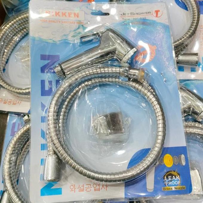 Flow- Selang Shower Jet Closet Wc Duduk Fleksibel Chrome
