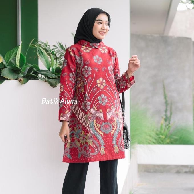 Batik Wanita Tunik Dres Premium TUNIK BATIK WANITA ATASAN BATIK WANITA