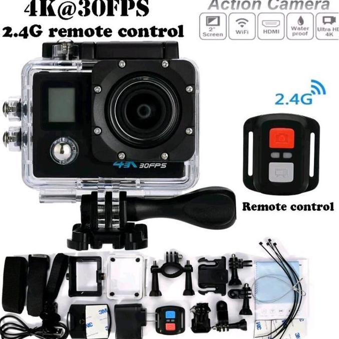 Kogan WIFI Action Camera 2 LCD Plus Remote/ Sports Cam/ Kamera Vlogger/ Kamera Foto 4K Ultra HD Acti