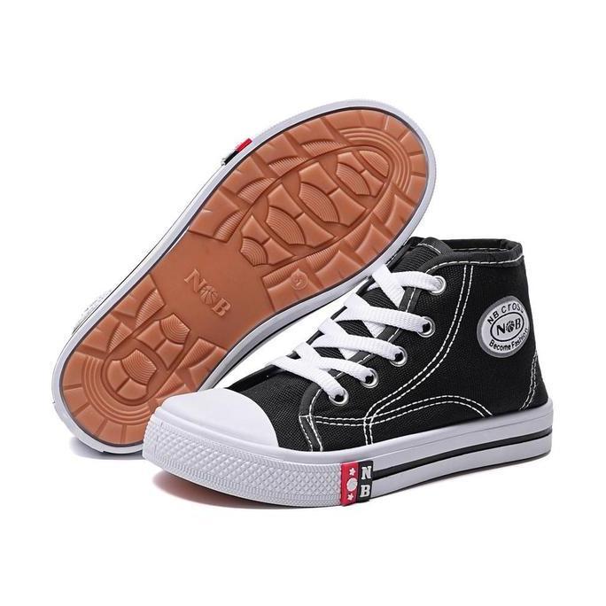 Nb Cross Sepatu Sekolah Tali Tinggi (Sol Putih) Sepatu Sd Smp Sma Laki2 Perempuan Tanpa Box Pria Wan